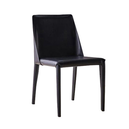 Modern Chair Dining Armless Chairs for Kitchen with Metal Legs Black 1 Piece Clearhalo 'Dining Chairs' 'Dining Tables & Seating' 'dining_chair' 'furn' 'furn_dining_chair' 'Furniture' 'furniture_dining_chair' 'Kitchen & Dining Furniture' 4890628