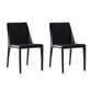 Modern Chair Dining Armless Chairs for Kitchen with Metal Legs Black 2 Piece Set Clearhalo 'Dining Chairs' 'Dining Tables & Seating' 'dining_chair' 'furn' 'furn_dining_chair' 'Furniture' 'furniture_dining_chair' 'Kitchen & Dining Furniture' 4890631