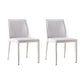 Modern Chair Dining Armless Chairs for Kitchen with Metal Legs White 2 Piece Set Clearhalo 'Dining Chairs' 'Dining Tables & Seating' 'dining_chair' 'furn' 'furn_dining_chair' 'Furniture' 'furniture_dining_chair' 'Kitchen & Dining Furniture' 4890636