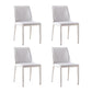 Modern Chair Dining Armless Chairs for Kitchen with Metal Legs White 4 Piece Set Clearhalo 'Dining Chairs' 'Dining Tables & Seating' 'dining_chair' 'furn' 'furn_dining_chair' 'Furniture' 'furniture_dining_chair' 'Kitchen & Dining Furniture' 4890638