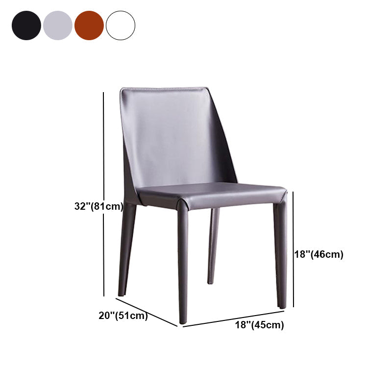 Modern Chair Dining Armless Chairs for Kitchen with Metal Legs Clearhalo 'Dining Chairs' 'Dining Tables & Seating' 'dining_chair' 'furn' 'furn_dining_chair' 'Furniture' 'furniture_dining_chair' 'Kitchen & Dining Furniture' 4890646