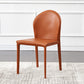Contemporary Armless Solid Back Chair for Home Leather Dining Side Chair Orange 1 Piece Clearhalo 'Dining Chairs' 'Dining Tables & Seating' 'dining_chair' 'furn' 'furn_dining_chair' 'Furniture' 'furniture_dining_chair' 'Kitchen & Dining Furniture' 4890679