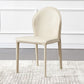 Contemporary Armless Solid Back Chair for Home Leather Dining Side Chair Off-White 1 Piece Clearhalo 'Dining Chairs' 'Dining Tables & Seating' 'dining_chair' 'furn' 'furn_dining_chair' 'Furniture' 'furniture_dining_chair' 'Kitchen & Dining Furniture' 4890683