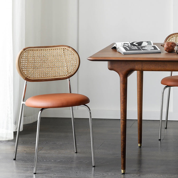 Industrial Style Faux Leather Dining Chairs Open Back Dining Side Chair Clearhalo 'Dining Chairs' 'Dining Tables & Seating' 'dining_chair' 'furn' 'furn_dining_chair' 'Furniture' 'furniture_dining_chair' 'Kitchen & Dining Furniture' 4890705