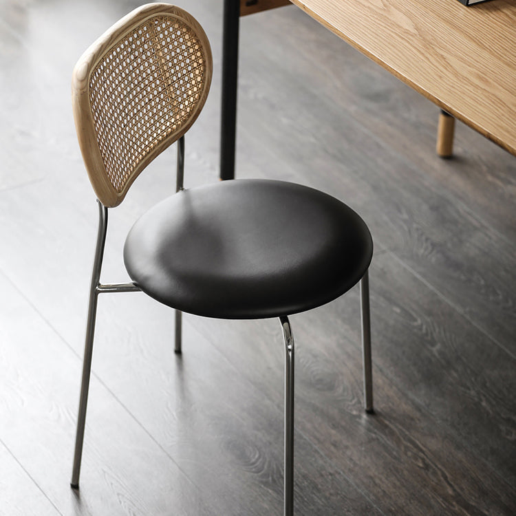 Industrial Style Faux Leather Dining Chairs Open Back Dining Side Chair Clearhalo 'Dining Chairs' 'Dining Tables & Seating' 'dining_chair' 'furn' 'furn_dining_chair' 'Furniture' 'furniture_dining_chair' 'Kitchen & Dining Furniture' 4890708