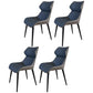 Minimalist Design Wingback Arm Dining Chair Faux Leather Dining Chairs Blue 4 Piece Set Clearhalo 'Dining Chairs' 'Dining Tables & Seating' 'dining_chair' 'furn' 'furn_dining_chair' 'Furniture' 'furniture_dining_chair' 'Kitchen & Dining Furniture' 4890716