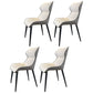 Minimalist Design Wingback Arm Dining Chair Faux Leather Dining Chairs Apricot 4 Piece Set Clearhalo 'Dining Chairs' 'Dining Tables & Seating' 'dining_chair' 'furn' 'furn_dining_chair' 'Furniture' 'furniture_dining_chair' 'Kitchen & Dining Furniture' 4890722