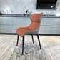 Minimalist Design Wingback Arm Dining Chair Faux Leather Dining Chairs Orange 1 Piece Clearhalo 'Dining Chairs' 'Dining Tables & Seating' 'dining_chair' 'furn' 'furn_dining_chair' 'Furniture' 'furniture_dining_chair' 'Kitchen & Dining Furniture' 4890725