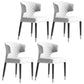 Minimalist Style Leather Dining Side Chair Wingback Armless Dining Chair White 4 Piece Set Clearhalo 'Dining Chairs' 'Dining Tables & Seating' 'dining_chair' 'furn' 'furn_dining_chair' 'Furniture' 'furniture_dining_chair' 'Kitchen & Dining Furniture' 4890738