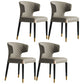 Minimalist Style Leather Dining Side Chair Wingback Armless Dining Chair Khaki 4 Piece Set Clearhalo 'Dining Chairs' 'Dining Tables & Seating' 'dining_chair' 'furn' 'furn_dining_chair' 'Furniture' 'furniture_dining_chair' 'Kitchen & Dining Furniture' 4890750