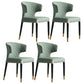 Minimalist Style Leather Dining Side Chair Wingback Armless Dining Chair Pea Green 4 Piece Set Clearhalo 'Dining Chairs' 'Dining Tables & Seating' 'dining_chair' 'furn' 'furn_dining_chair' 'Furniture' 'furniture_dining_chair' 'Kitchen & Dining Furniture' 4890753
