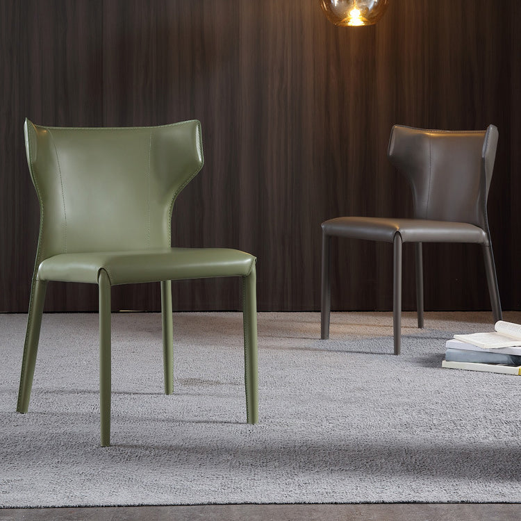 Modern Chair Dining Armless Wingback Chair for Kitchen with Metal Legs Clearhalo 'Dining Chairs' 'Dining Tables & Seating' 'dining_chair' 'furn' 'furn_dining_chair' 'Furniture' 'furniture_dining_chair' 'Kitchen & Dining Furniture' 4890793