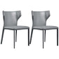 Modern Chair Dining Armless Wingback Chair for Kitchen with Metal Legs Grey 2 Piece Set Clearhalo 'Dining Chairs' 'Dining Tables & Seating' 'dining_chair' 'furn' 'furn_dining_chair' 'Furniture' 'furniture_dining_chair' 'Kitchen & Dining Furniture' 4890802