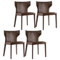 Modern Chair Dining Armless Wingback Chair for Kitchen with Metal Legs Coffee 4 Piece Set Clearhalo 'Dining Chairs' 'Dining Tables & Seating' 'dining_chair' 'furn' 'furn_dining_chair' 'Furniture' 'furniture_dining_chair' 'Kitchen & Dining Furniture' 4890810