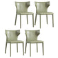 Modern Chair Dining Armless Wingback Chair for Kitchen with Metal Legs Blackish Green 4 Piece Set Clearhalo 'Dining Chairs' 'Dining Tables & Seating' 'dining_chair' 'furn' 'furn_dining_chair' 'Furniture' 'furniture_dining_chair' 'Kitchen & Dining Furniture' 4890813