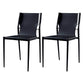 Industrial Chairs Dining Armless Chairs for Kitchen with Metal Legs Black 2 Piece Set Clearhalo 'Dining Chairs' 'Dining Tables & Seating' 'dining_chair' 'furn' 'furn_dining_chair' 'Furniture' 'furniture_dining_chair' 'Kitchen & Dining Furniture' 4890817