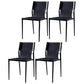 Industrial Chairs Dining Armless Chairs for Kitchen with Metal Legs Black 4 Piece Set Clearhalo 'Dining Chairs' 'Dining Tables & Seating' 'dining_chair' 'furn' 'furn_dining_chair' 'Furniture' 'furniture_dining_chair' 'Kitchen & Dining Furniture' 4890819