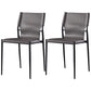 Industrial Chairs Dining Armless Chairs for Kitchen with Metal Legs Grey 2 Piece Set Clearhalo 'Dining Chairs' 'Dining Tables & Seating' 'dining_chair' 'furn' 'furn_dining_chair' 'Furniture' 'furniture_dining_chair' 'Kitchen & Dining Furniture' 4890823