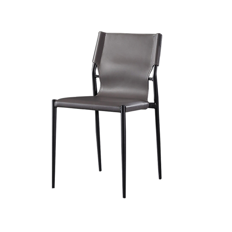Industrial Chairs Dining Armless Chairs for Kitchen with Metal Legs Clearhalo 'Dining Chairs' 'Dining Tables & Seating' 'dining_chair' 'furn' 'furn_dining_chair' 'Furniture' 'furniture_dining_chair' 'Kitchen & Dining Furniture' 4890824