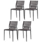 Industrial Chairs Dining Armless Chairs for Kitchen with Metal Legs Grey 4 Piece Set Clearhalo 'Dining Chairs' 'Dining Tables & Seating' 'dining_chair' 'furn' 'furn_dining_chair' 'Furniture' 'furniture_dining_chair' 'Kitchen & Dining Furniture' 4890825