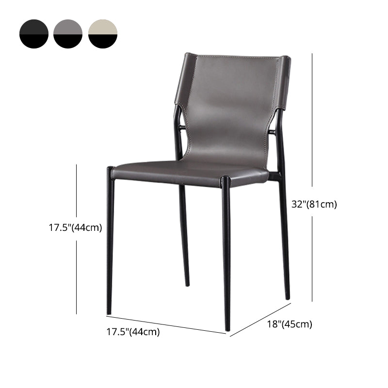 Industrial Chairs Dining Armless Chairs for Kitchen with Metal Legs Clearhalo 'Dining Chairs' 'Dining Tables & Seating' 'dining_chair' 'furn' 'furn_dining_chair' 'Furniture' 'furniture_dining_chair' 'Kitchen & Dining Furniture' 4890831