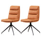 Minimalist Style Armless Solid Back Chair for Home Faux Leather Side Chair Orange 2 Piece Set Clearhalo 'Dining Chairs' 'Dining Tables & Seating' 'dining_chair' 'furn' 'furn_dining_chair' 'Furniture' 'furniture_dining_chair' 'Kitchen & Dining Furniture' 4890846