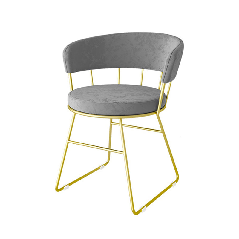 Scandinavian Upholstered Side Chairs Armless Open Back Chairs Grey 1 Piece Clearhalo 'Dining Chairs' 'Dining Tables & Seating' 'dining_chair' 'furn' 'furn_dining_chair' 'Furniture' 'furniture_dining_chair' 'Kitchen & Dining Furniture' 4890858