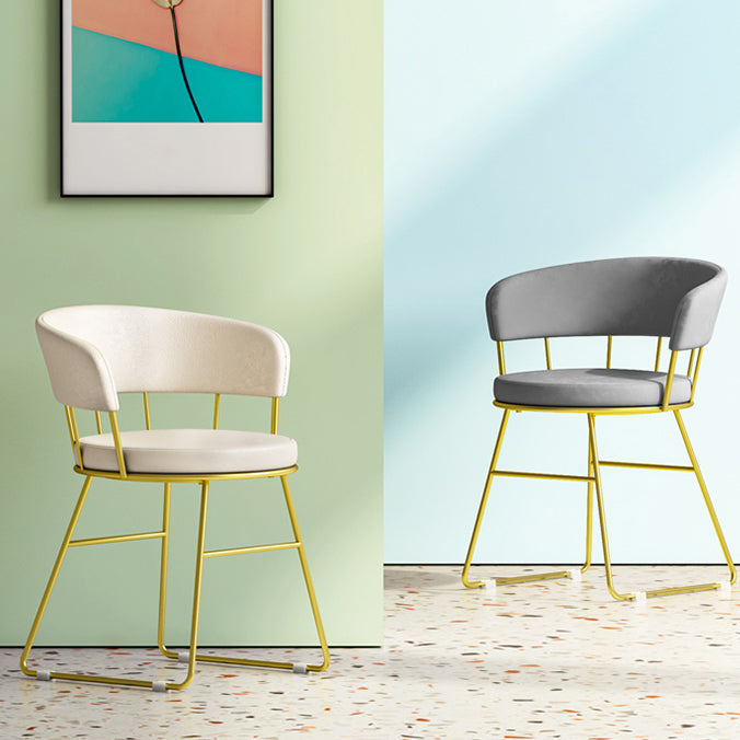 Scandinavian Upholstered Side Chairs Armless Open Back Chairs Clearhalo 'Dining Chairs' 'Dining Tables & Seating' 'dining_chair' 'furn' 'furn_dining_chair' 'Furniture' 'furniture_dining_chair' 'Kitchen & Dining Furniture' 4890862