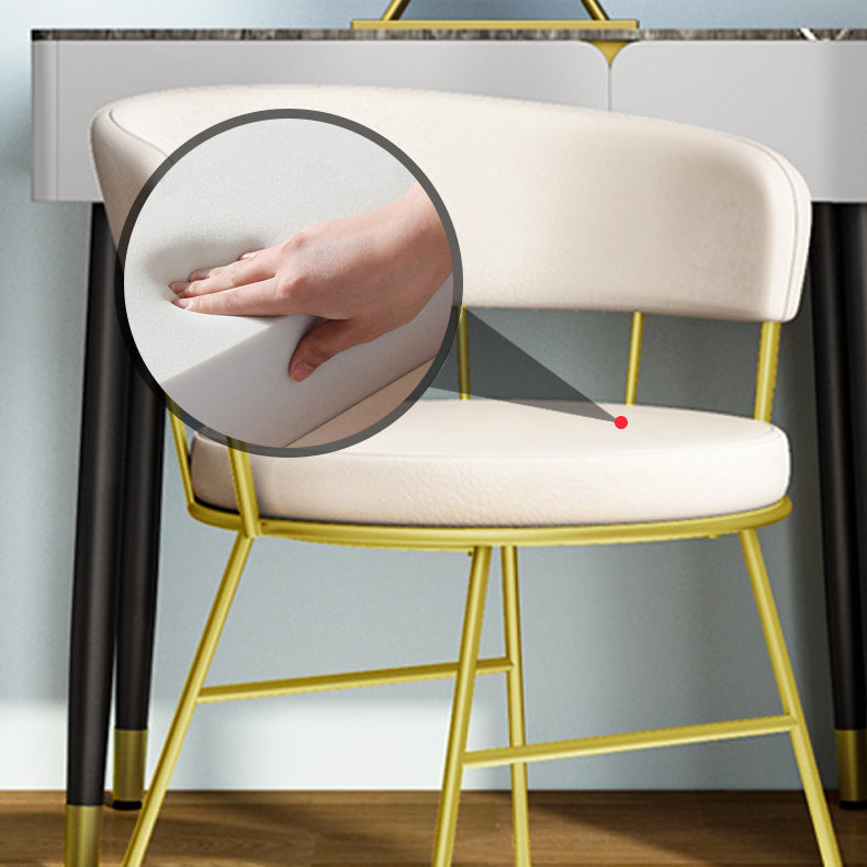 Scandinavian Upholstered Side Chairs Armless Open Back Chairs Clearhalo 'Dining Chairs' 'Dining Tables & Seating' 'dining_chair' 'furn' 'furn_dining_chair' 'Furniture' 'furniture_dining_chair' 'Kitchen & Dining Furniture' 4890873