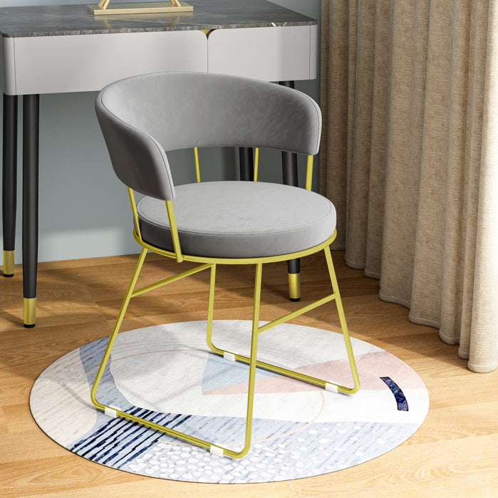 Scandinavian Upholstered Side Chairs Armless Open Back Chairs Clearhalo 'Dining Chairs' 'Dining Tables & Seating' 'dining_chair' 'furn' 'furn_dining_chair' 'Furniture' 'furniture_dining_chair' 'Kitchen & Dining Furniture' 4890875