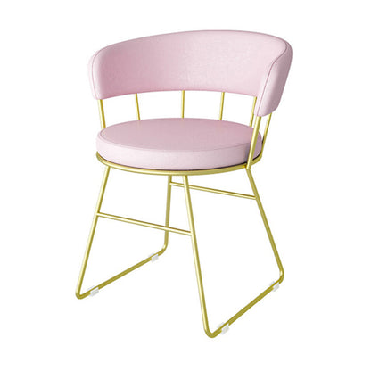Scandinavian Upholstered Side Chairs Armless Open Back Chairs Pearl Pink 1 Piece Clearhalo 'Dining Chairs' 'Dining Tables & Seating' 'dining_chair' 'furn' 'furn_dining_chair' 'Furniture' 'furniture_dining_chair' 'Kitchen & Dining Furniture' 4890876