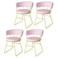 Scandinavian Upholstered Side Chairs Armless Open Back Chairs Pearl Pink 4 Piece Set Clearhalo 'Dining Chairs' 'Dining Tables & Seating' 'dining_chair' 'furn' 'furn_dining_chair' 'Furniture' 'furniture_dining_chair' 'Kitchen & Dining Furniture' 4890878