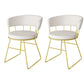 Scandinavian Upholstered Side Chairs Armless Open Back Chairs Off-White 2 Piece Set Clearhalo 'Dining Chairs' 'Dining Tables & Seating' 'dining_chair' 'furn' 'furn_dining_chair' 'Furniture' 'furniture_dining_chair' 'Kitchen & Dining Furniture' 4890883