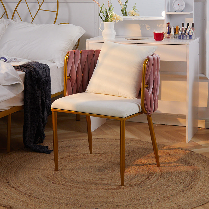 Scandinavian Armless Solid Back Chair Upholstered Side Chairs Clearhalo 'Dining Chairs' 'Dining Tables & Seating' 'dining_chair' 'furn' 'furn_dining_chair' 'Furniture' 'furniture_dining_chair' 'Kitchen & Dining Furniture' 4890886