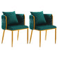 Scandinavian Armless Solid Back Chair Upholstered Side Chairs Blackish Green 2 Piece Set Clearhalo 'Dining Chairs' 'Dining Tables & Seating' 'dining_chair' 'furn' 'furn_dining_chair' 'Furniture' 'furniture_dining_chair' 'Kitchen & Dining Furniture' 4890901