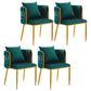 Scandinavian Armless Solid Back Chair Upholstered Side Chairs Blackish Green 4 Piece Set Clearhalo 'Dining Chairs' 'Dining Tables & Seating' 'dining_chair' 'furn' 'furn_dining_chair' 'Furniture' 'furniture_dining_chair' 'Kitchen & Dining Furniture' 4890902