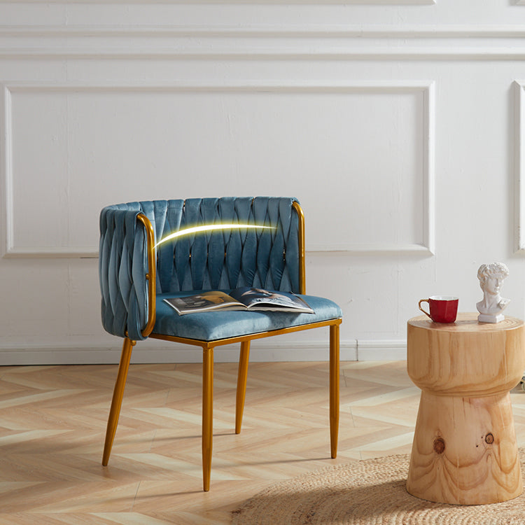 Scandinavian Armless Solid Back Chair Upholstered Side Chairs Clearhalo 'Dining Chairs' 'Dining Tables & Seating' 'dining_chair' 'furn' 'furn_dining_chair' 'Furniture' 'furniture_dining_chair' 'Kitchen & Dining Furniture' 4890903