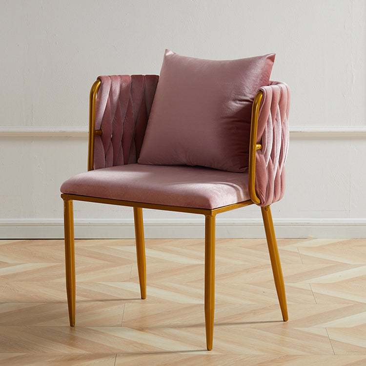 Scandinavian Armless Solid Back Chair Upholstered Side Chairs Clearhalo 'Dining Chairs' 'Dining Tables & Seating' 'dining_chair' 'furn' 'furn_dining_chair' 'Furniture' 'furniture_dining_chair' 'Kitchen & Dining Furniture' 4890907