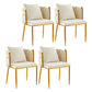 Scandinavian Armless Solid Back Chair Upholstered Side Chairs Off-White 4 Piece Set Clearhalo 'Dining Chairs' 'Dining Tables & Seating' 'dining_chair' 'furn' 'furn_dining_chair' 'Furniture' 'furniture_dining_chair' 'Kitchen & Dining Furniture' 4890909