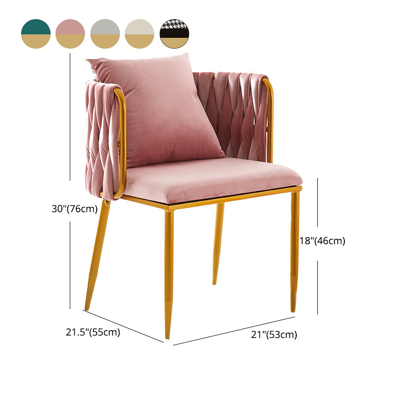 Scandinavian Armless Solid Back Chair Upholstered Side Chairs Clearhalo 'Dining Chairs' 'Dining Tables & Seating' 'dining_chair' 'furn' 'furn_dining_chair' 'Furniture' 'furniture_dining_chair' 'Kitchen & Dining Furniture' 4890913