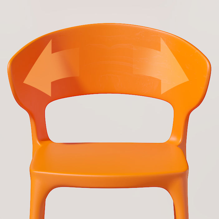 Minimalist Plastic Dining Armless Chair Colorful Wingback Side Chair Clearhalo 'Dining Chairs' 'Dining Tables & Seating' 'dining_chair' 'furn' 'furn_dining_chair' 'Furniture' 'furniture_dining_chair' 'Kitchen & Dining Furniture' 4890920