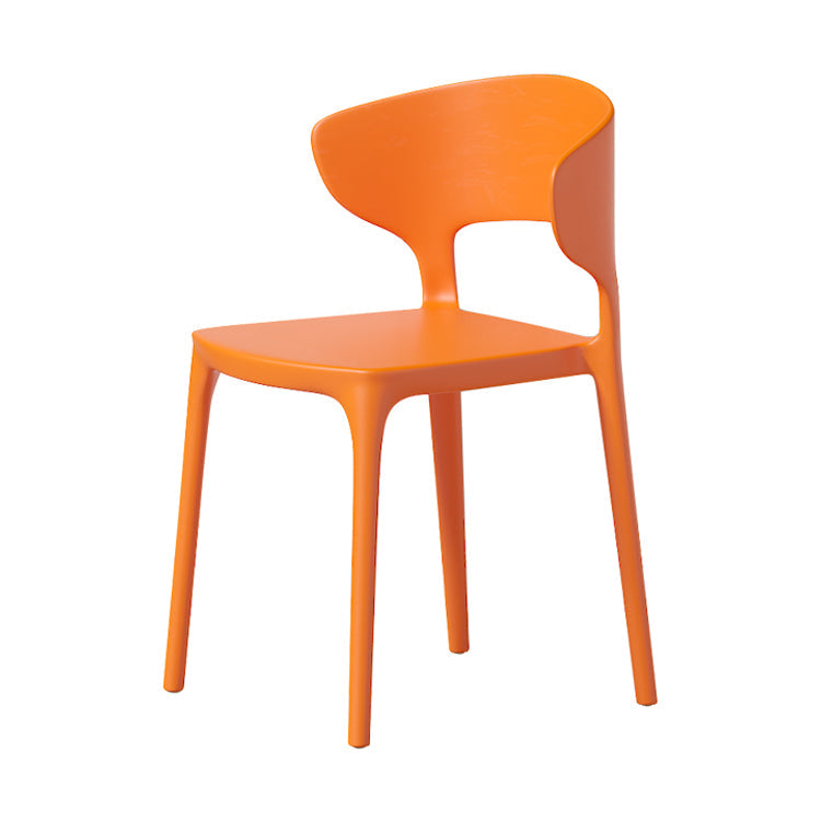 Minimalist Plastic Dining Armless Chair Colorful Wingback Side Chair Clearhalo 'Dining Chairs' 'Dining Tables & Seating' 'dining_chair' 'furn' 'furn_dining_chair' 'Furniture' 'furniture_dining_chair' 'Kitchen & Dining Furniture' 4890922