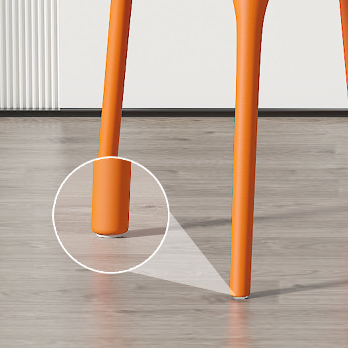 Minimalist Plastic Dining Armless Chair Colorful Wingback Side Chair Clearhalo 'Dining Chairs' 'Dining Tables & Seating' 'dining_chair' 'furn' 'furn_dining_chair' 'Furniture' 'furniture_dining_chair' 'Kitchen & Dining Furniture' 4890926