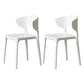 Minimalist Plastic Dining Armless Chair Colorful Wingback Side Chair White 2 Piece Set Clearhalo 'Dining Chairs' 'Dining Tables & Seating' 'dining_chair' 'furn' 'furn_dining_chair' 'Furniture' 'furniture_dining_chair' 'Kitchen & Dining Furniture' 4890934