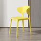 Minimalist Plastic Dining Armless Chair Colorful Wingback Side Chair Yellow 1 Piece Clearhalo 'Dining Chairs' 'Dining Tables & Seating' 'dining_chair' 'furn' 'furn_dining_chair' 'Furniture' 'furniture_dining_chair' 'Kitchen & Dining Furniture' 4890939
