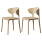 Minimalist Plastic Dining Armless Chair Colorful Wingback Side Chair Khaki 2 Piece Set Clearhalo 'Dining Chairs' 'Dining Tables & Seating' 'dining_chair' 'furn' 'furn_dining_chair' 'Furniture' 'furniture_dining_chair' 'Kitchen & Dining Furniture' 4890952