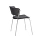Modern Chair Dining Armless Open Back Chair for Kitchen with Metal Legs Black 1 Piece Clearhalo 'Dining Chairs' 'Dining Tables & Seating' 'dining_chair' 'furn' 'furn_dining_chair' 'Furniture' 'furniture_dining_chair' 'Kitchen & Dining Furniture' 4890956