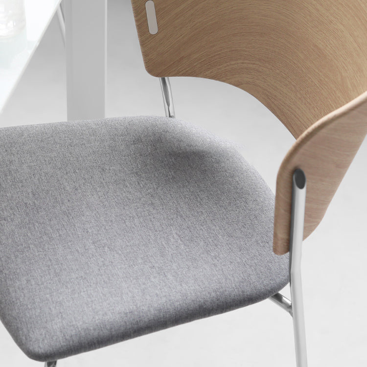 Modern Chair Dining Armless Open Back Chair for Kitchen with Metal Legs Clearhalo 'Dining Chairs' 'Dining Tables & Seating' 'dining_chair' 'furn' 'furn_dining_chair' 'Furniture' 'furniture_dining_chair' 'Kitchen & Dining Furniture' 4890959