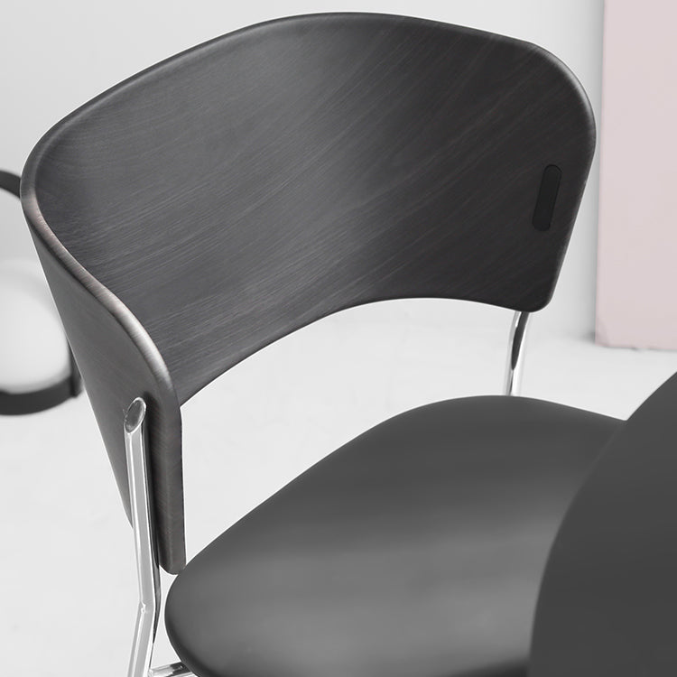 Modern Chair Dining Armless Open Back Chair for Kitchen with Metal Legs Clearhalo 'Dining Chairs' 'Dining Tables & Seating' 'dining_chair' 'furn' 'furn_dining_chair' 'Furniture' 'furniture_dining_chair' 'Kitchen & Dining Furniture' 4890967