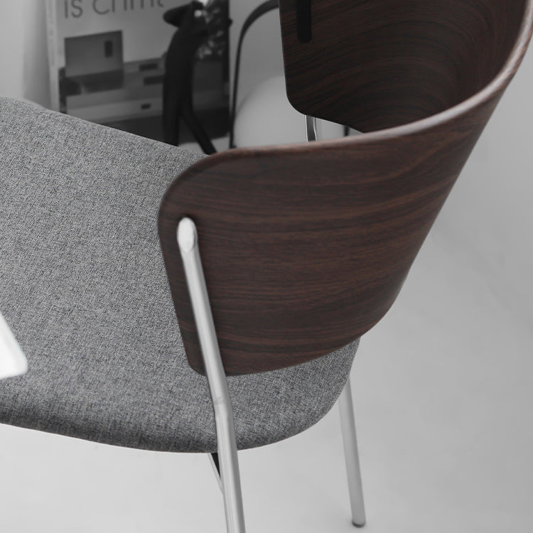 Modern Chair Dining Armless Open Back Chair for Kitchen with Metal Legs Clearhalo 'Dining Chairs' 'Dining Tables & Seating' 'dining_chair' 'furn' 'furn_dining_chair' 'Furniture' 'furniture_dining_chair' 'Kitchen & Dining Furniture' 4890971